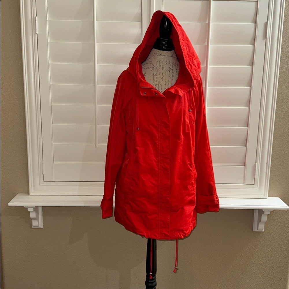 Eileen Fisher Cotton Nylon Hooded Jacket